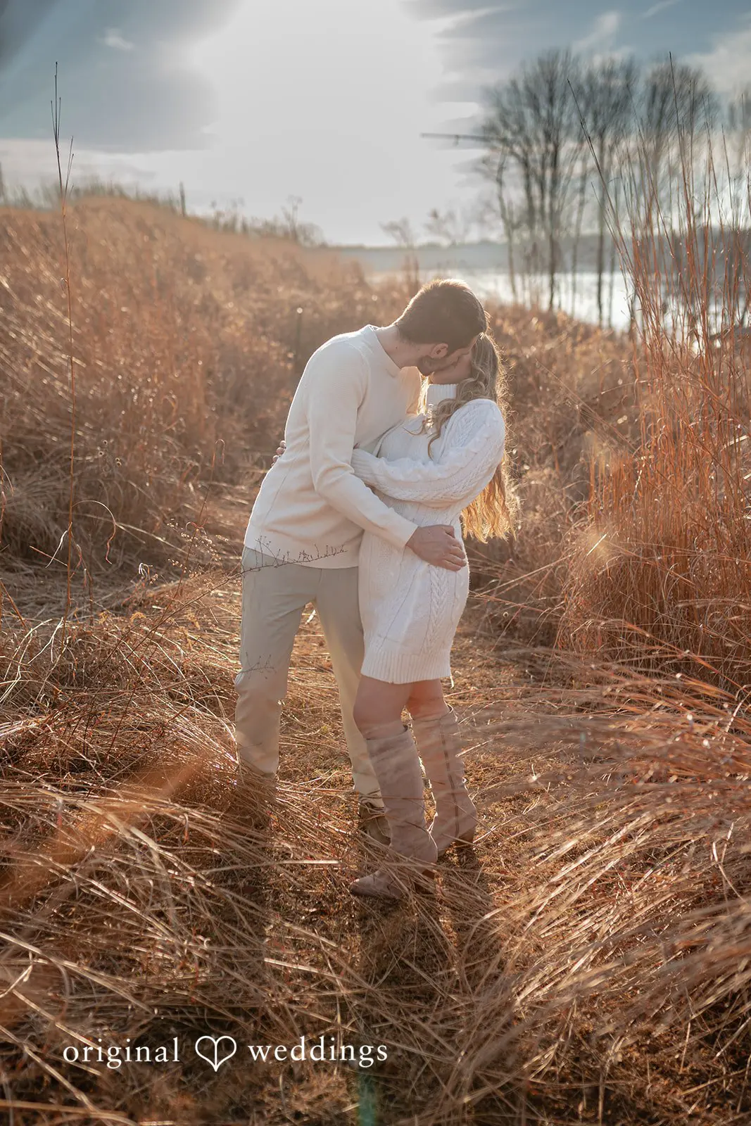 Rosemary + James The couple shares a kiss at Black Hill Regional Park