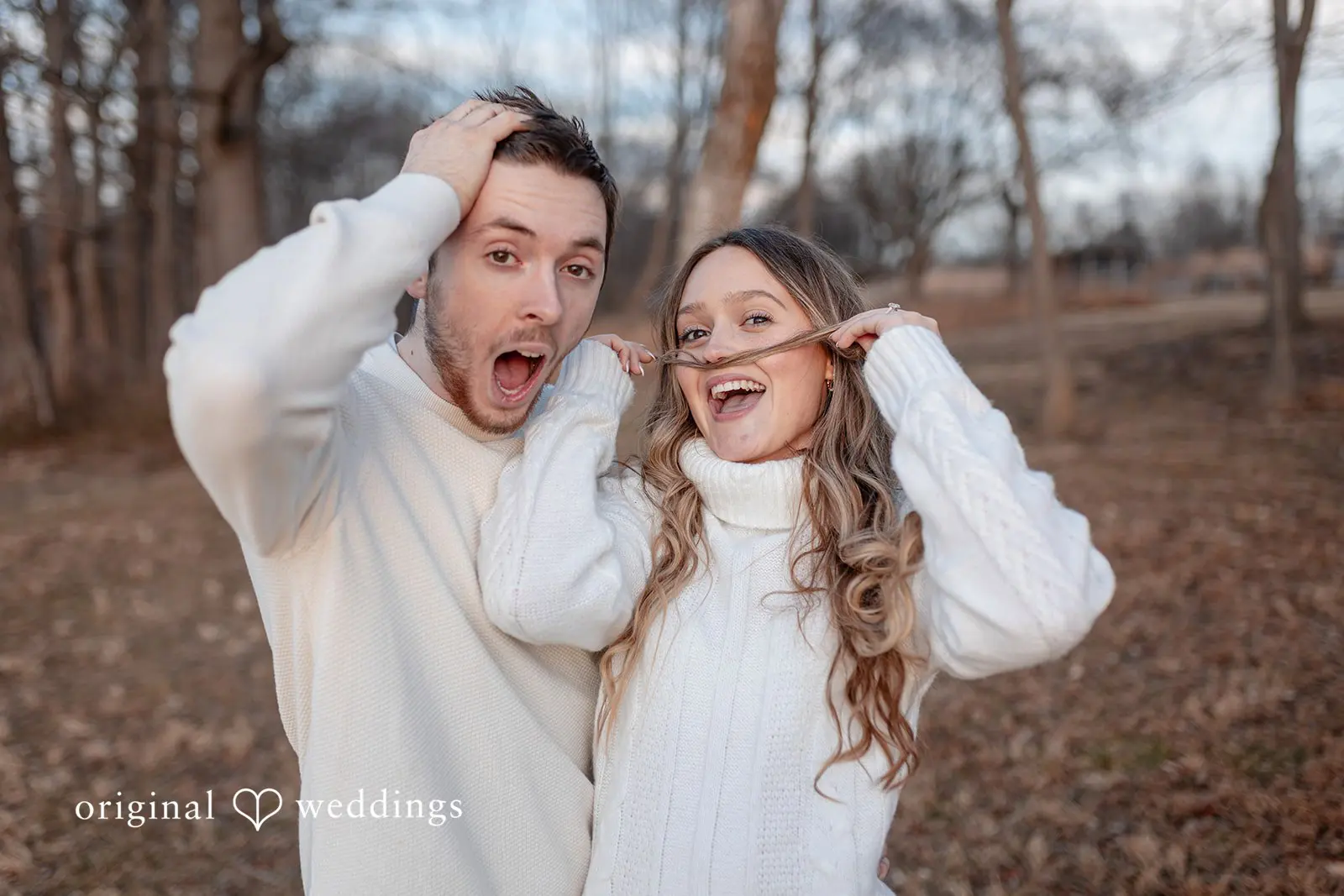 Rosemary + James A couple having fun at Black Hill Regional Park