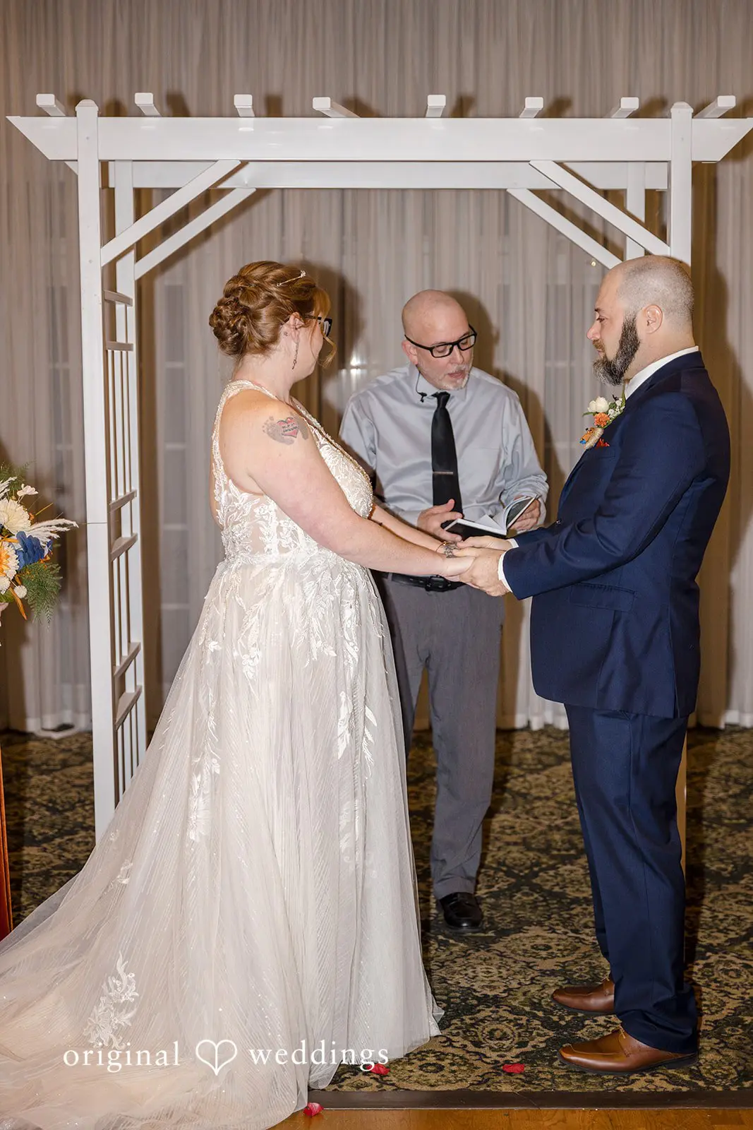 The Bride and groom about to become a couple