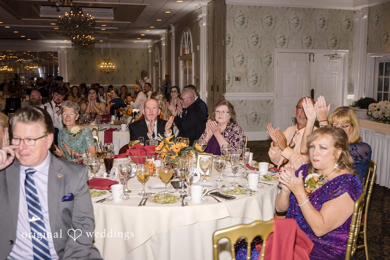 The guests at the Buck Hotel wedding reception