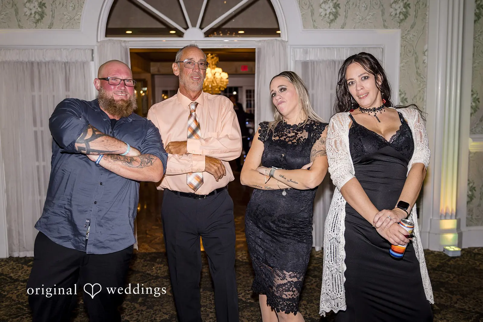 Portrait of some guests at the Buck Hotel's wedding reception
