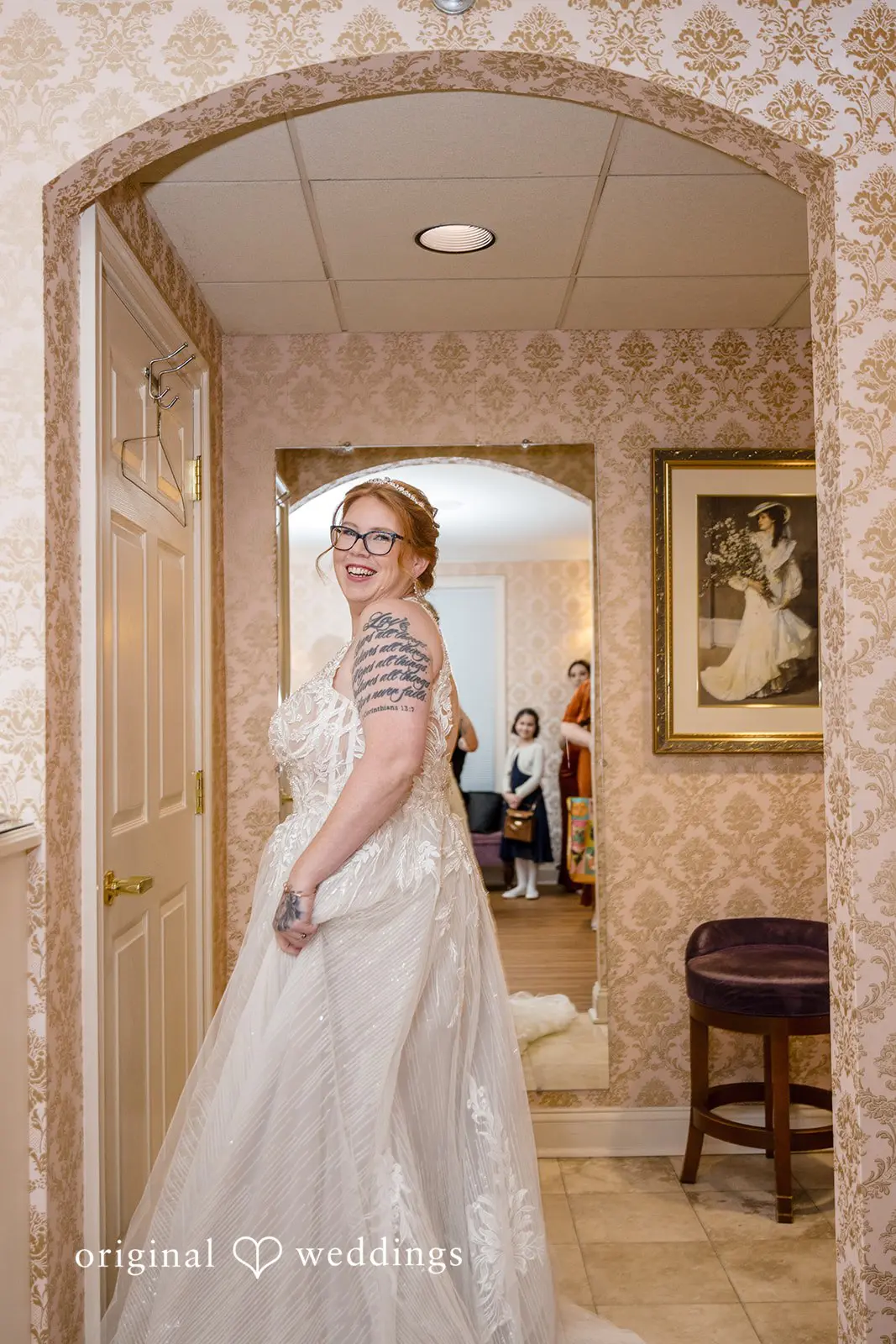 Beautiful portrait of the bride before the wedding ceremony