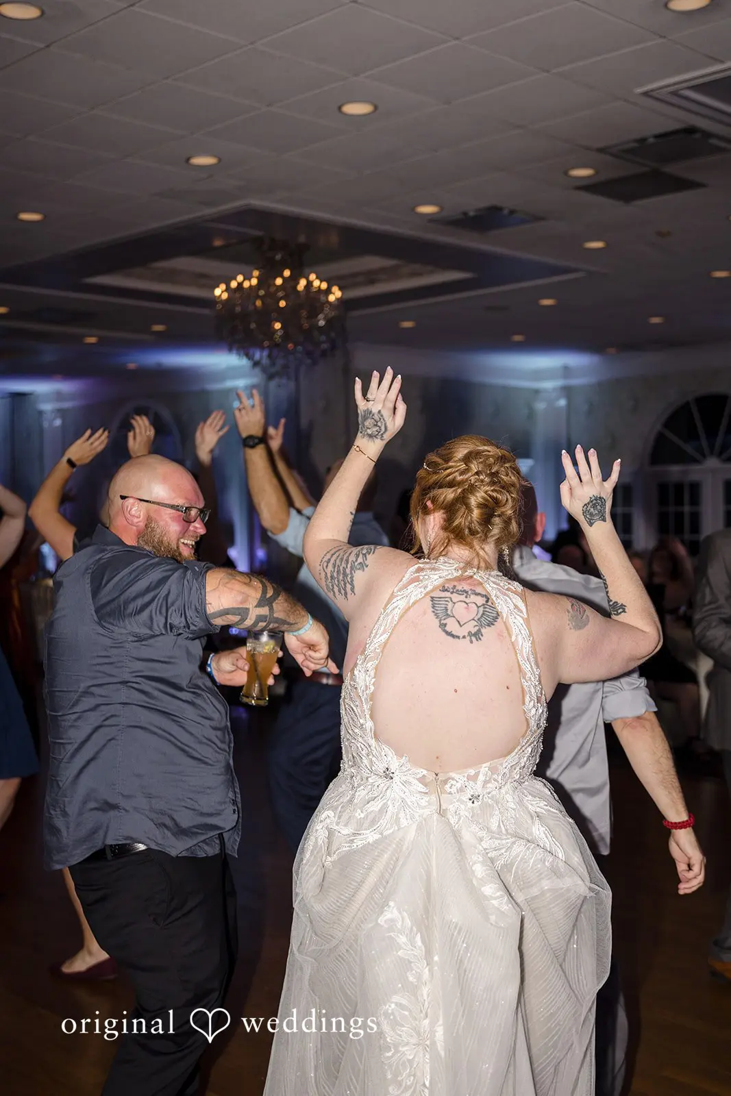 Dance and fun time at the Buck Hotel's wedding reception