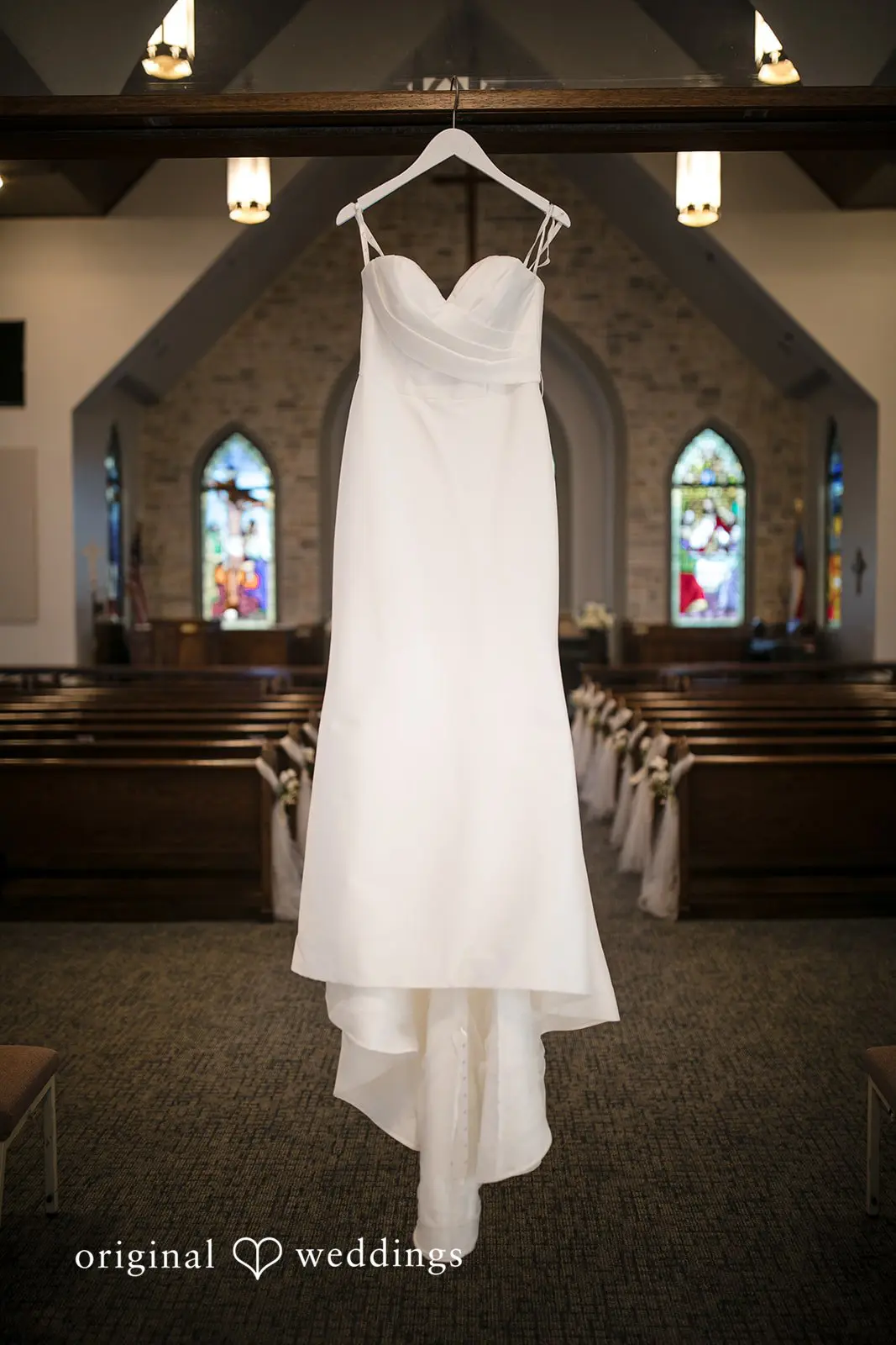 Stunning picture of bridal dress at Canterbury Hall Tampa wedding