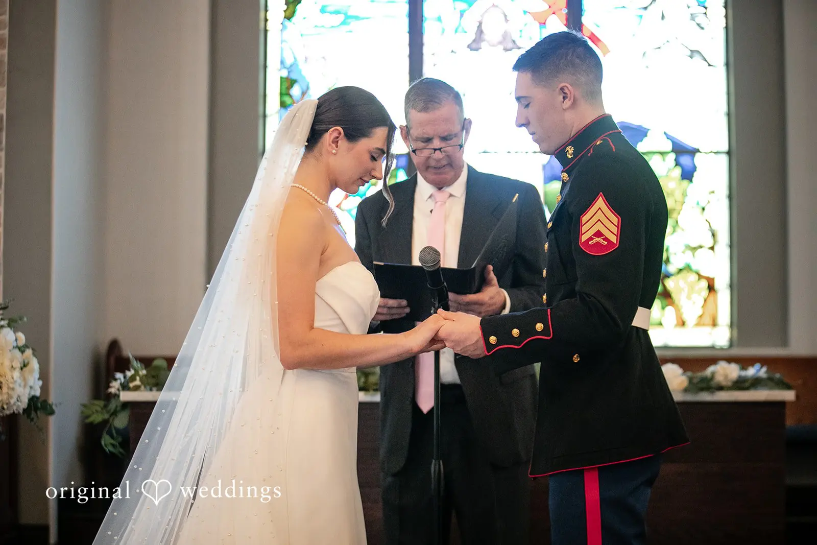 Beautiful picture of couple exchanging vows