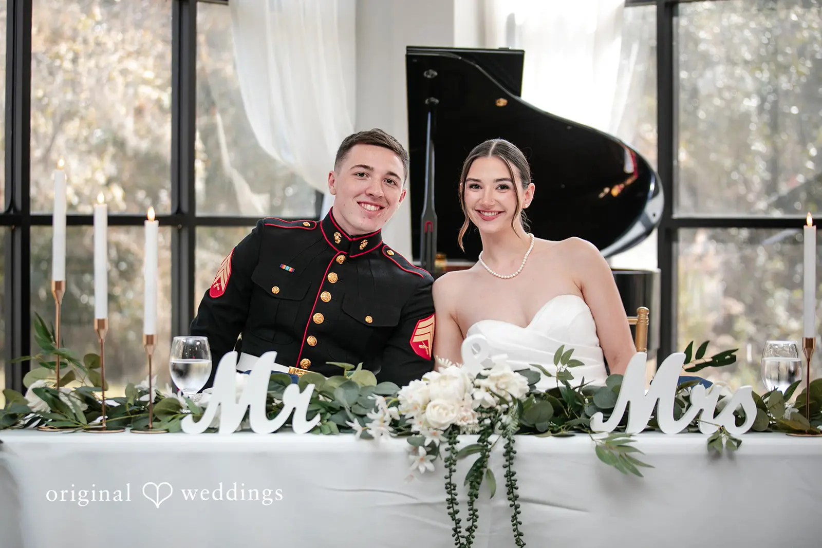 Beautiful picture of couple at reception