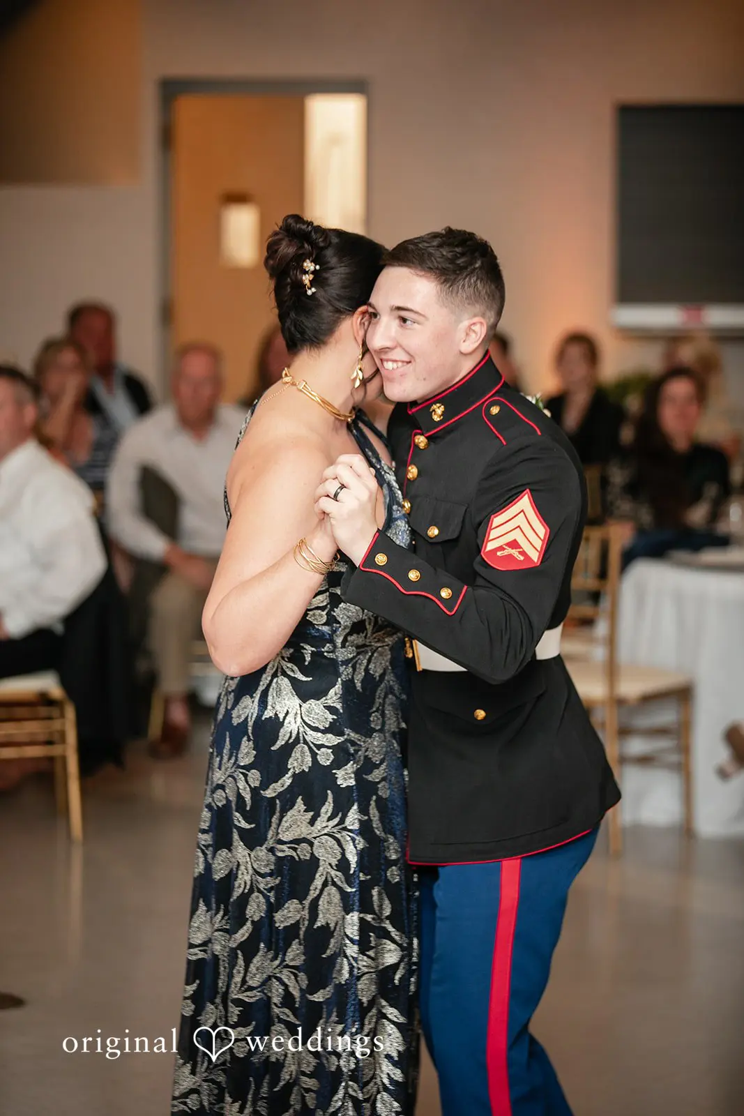 Stunning picture of groom dancing joyfully