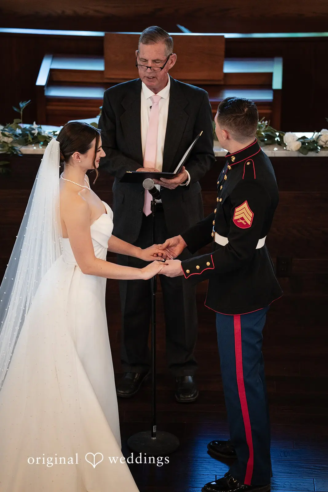 Beautiful picture of couple exchanging vows