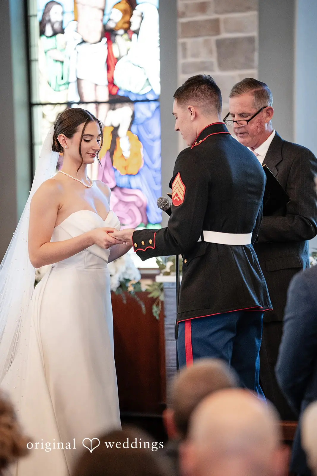 Beautiful picture of couple exchanging vows