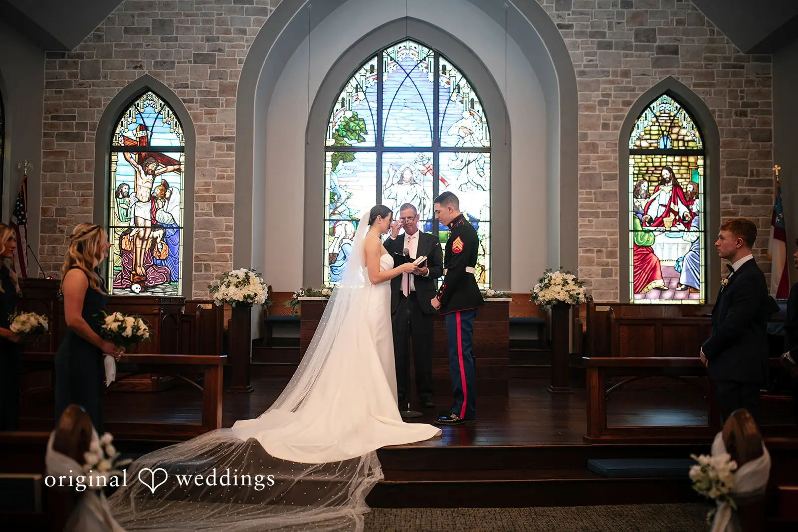 Beautiful picture of couple exchanging vows