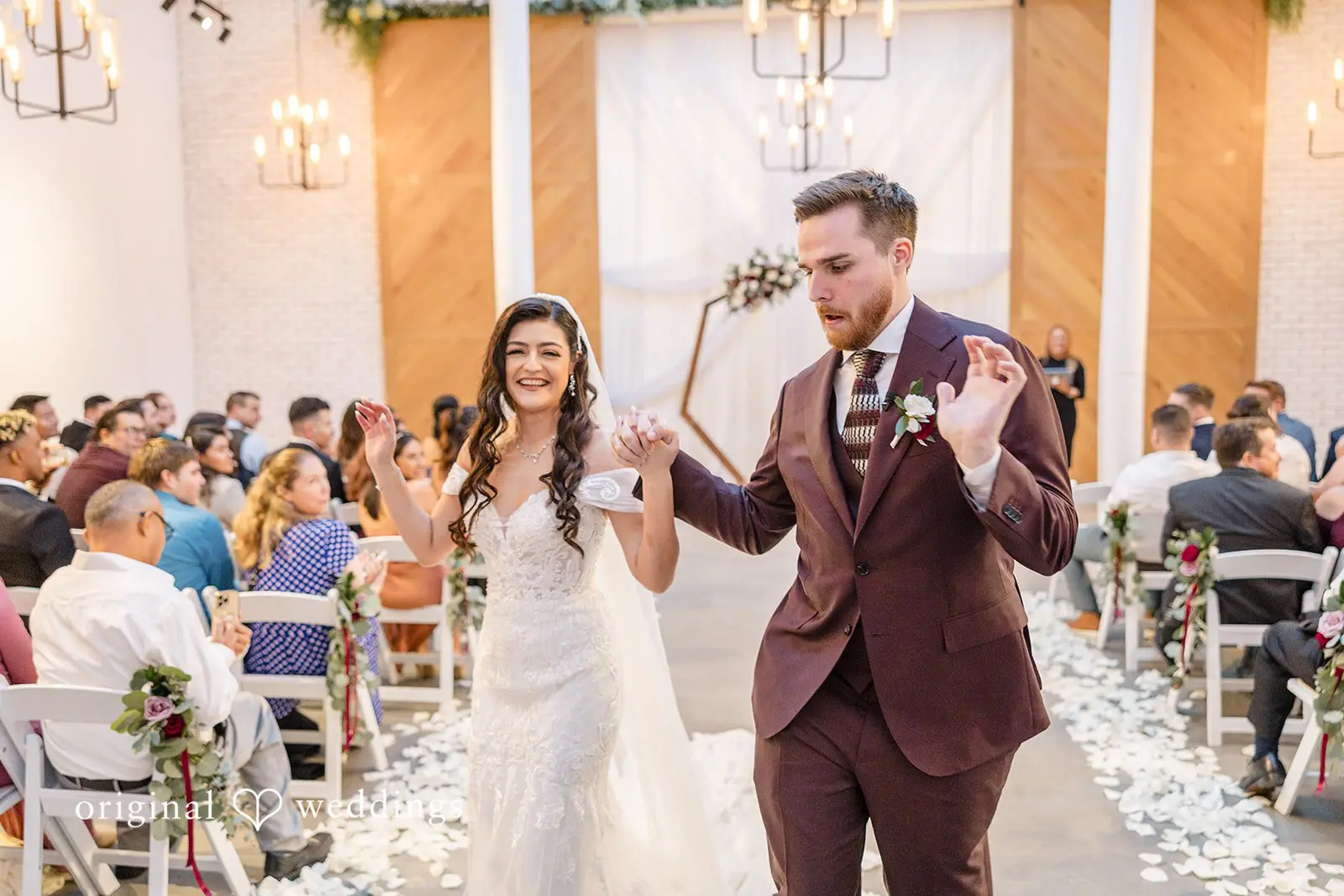 The Couple's exit after their wedding ceremony