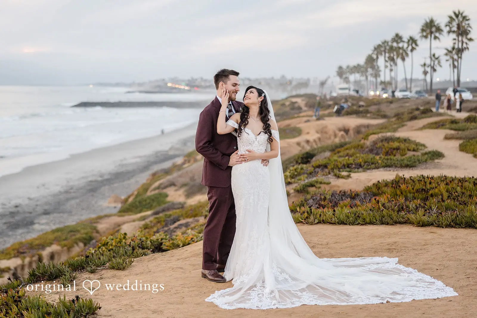 A romantic portrait by the waterfront