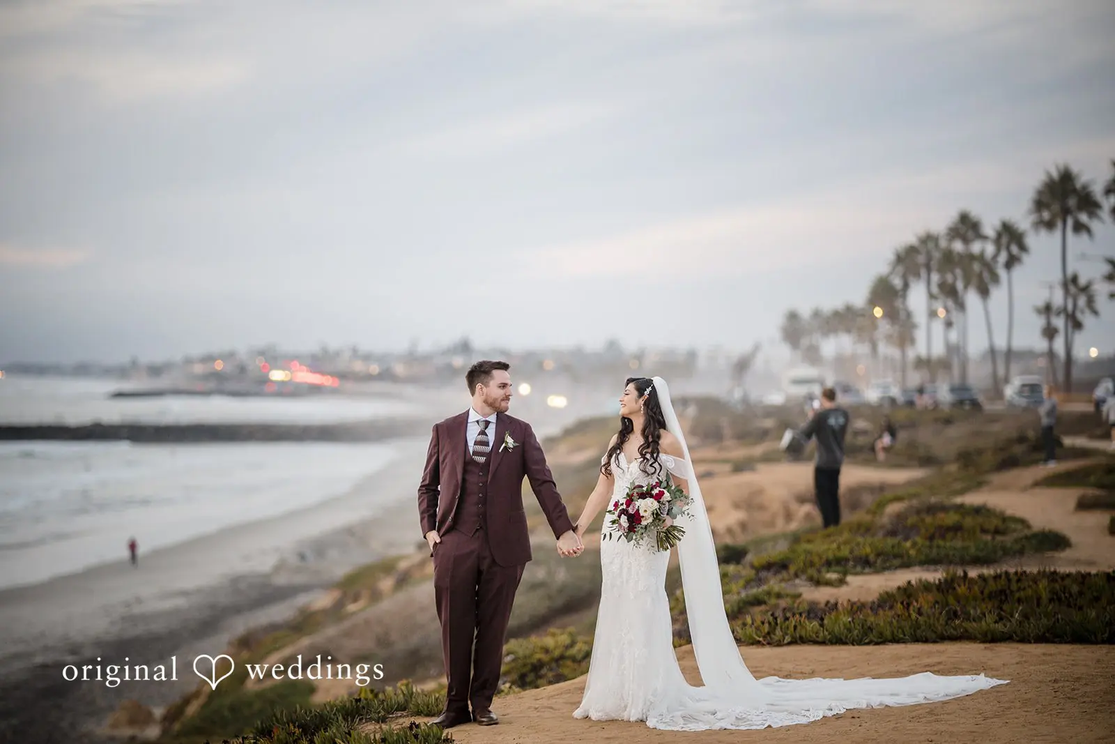 A beautiful portrait of the couple before their wedding reception