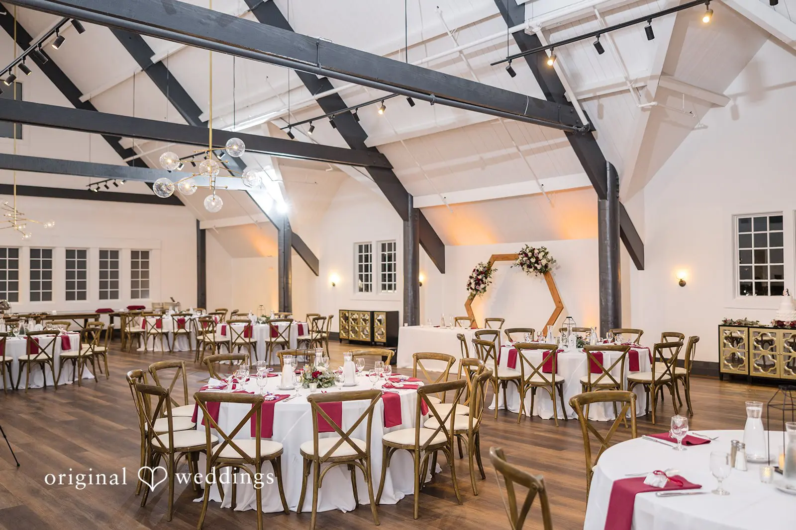 Beautifully decorated tables at the reception