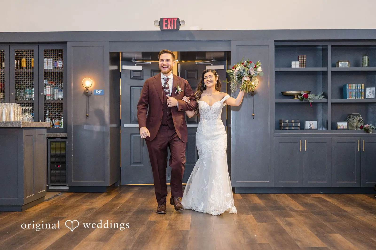 The couple’s grand entrance to their wedding reception
