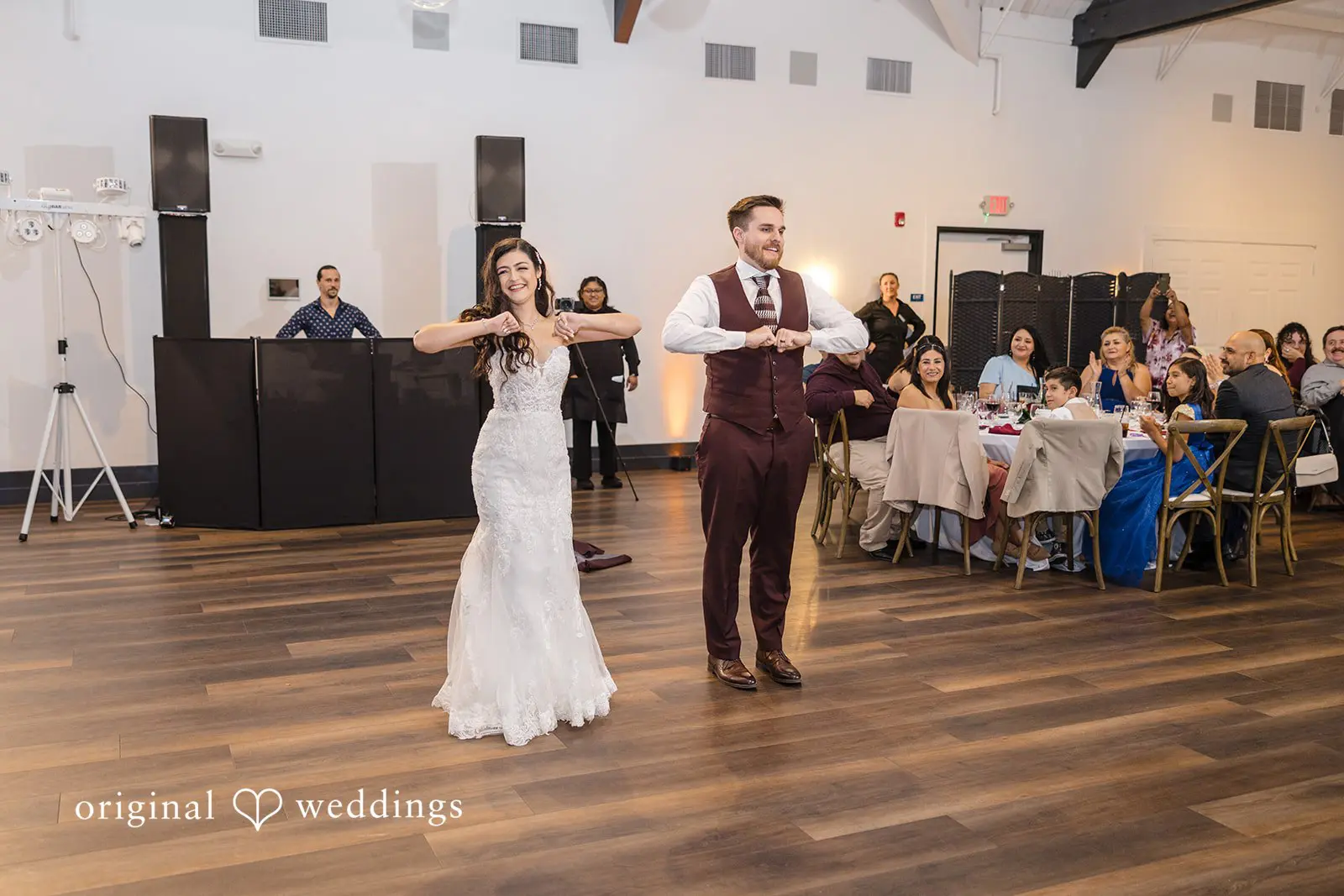 The couple’s fun time at their wedding reception
