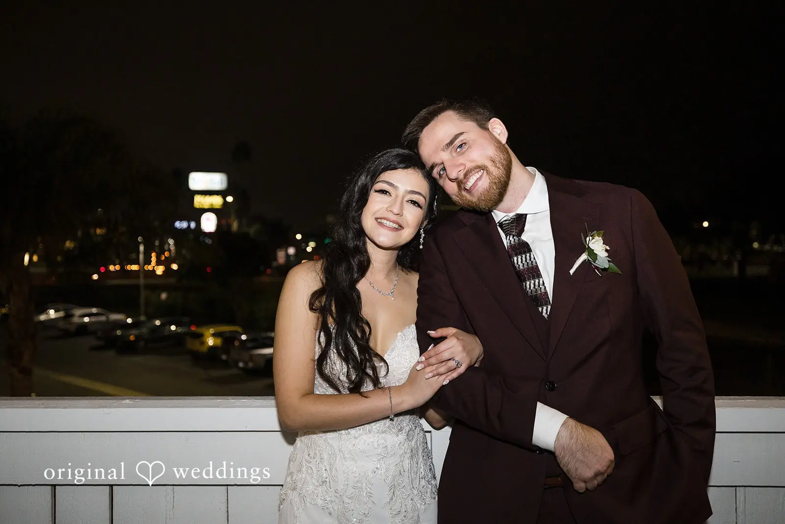 A stunning evening portrait of the couple