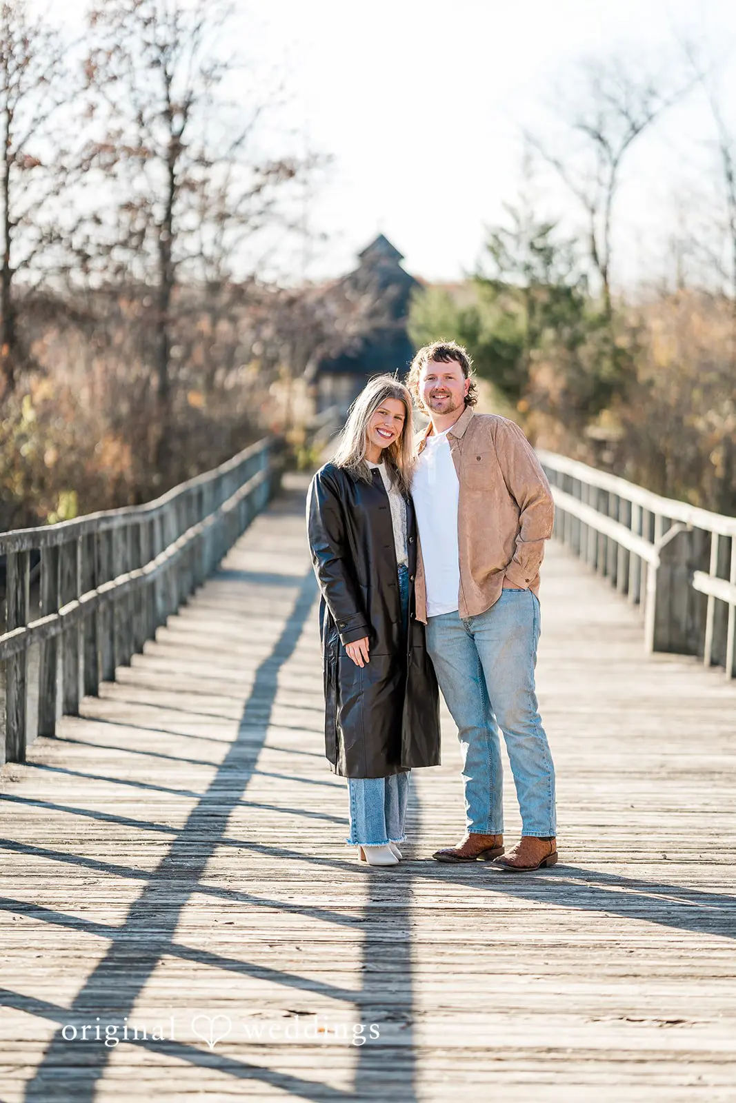 Our Detroit wedding photographer captured a beautiful portrait of the couple at Crosswind Marshes