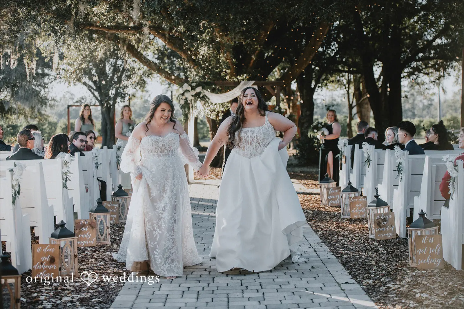 Marisa + Jessica A joyful couple after their wedding ceremony