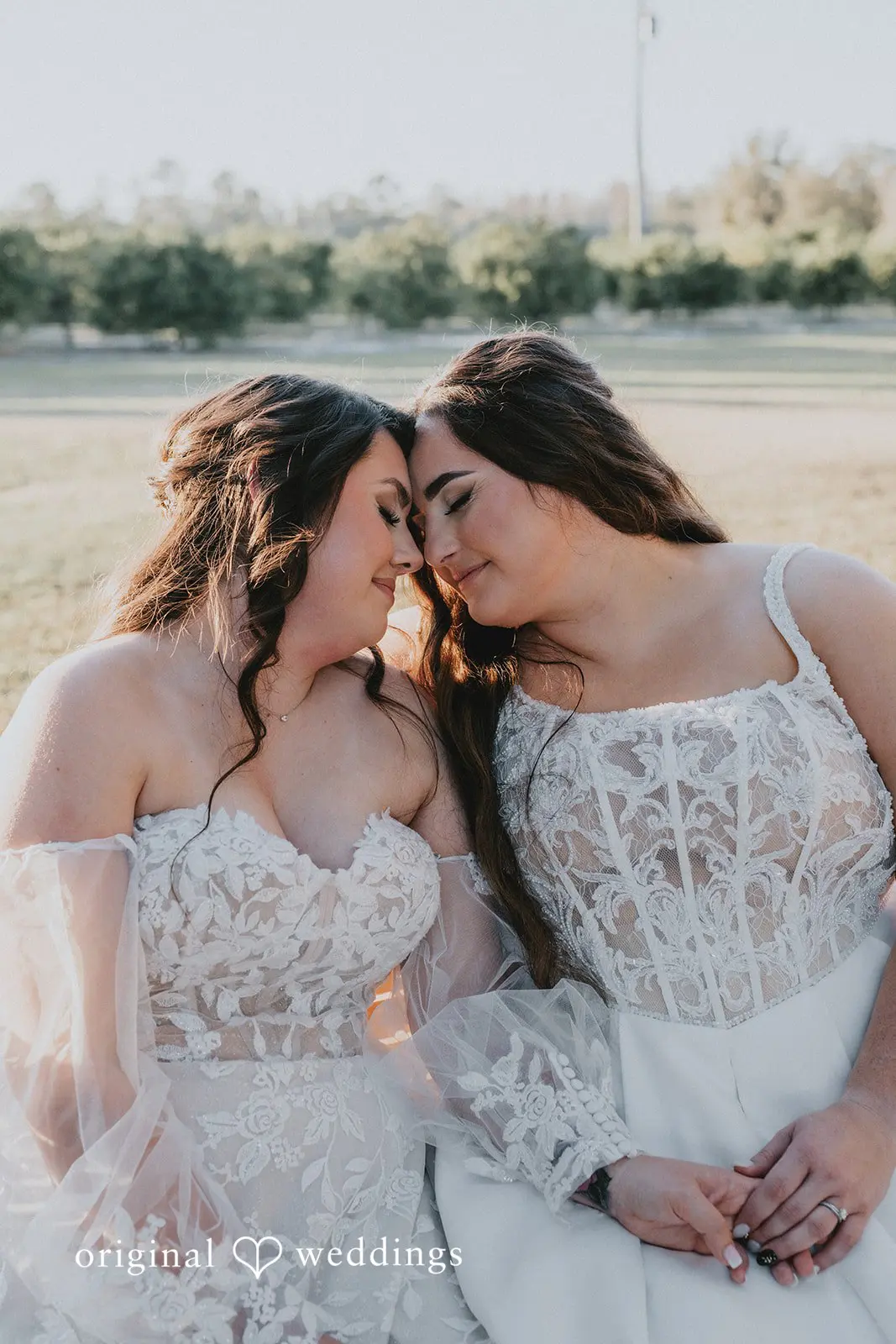Marisa + Jessica A lovely portrait of the couple after their wedding ceremony