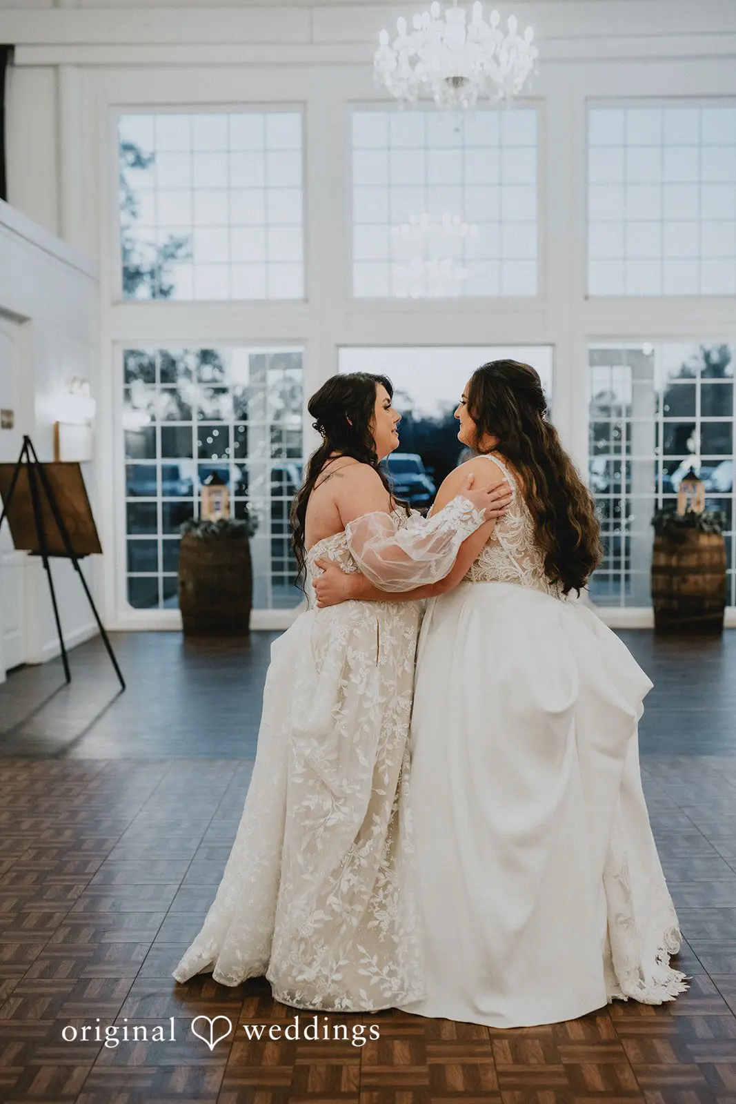 Marisa + Jessica The couple’s first dance at their wedding reception