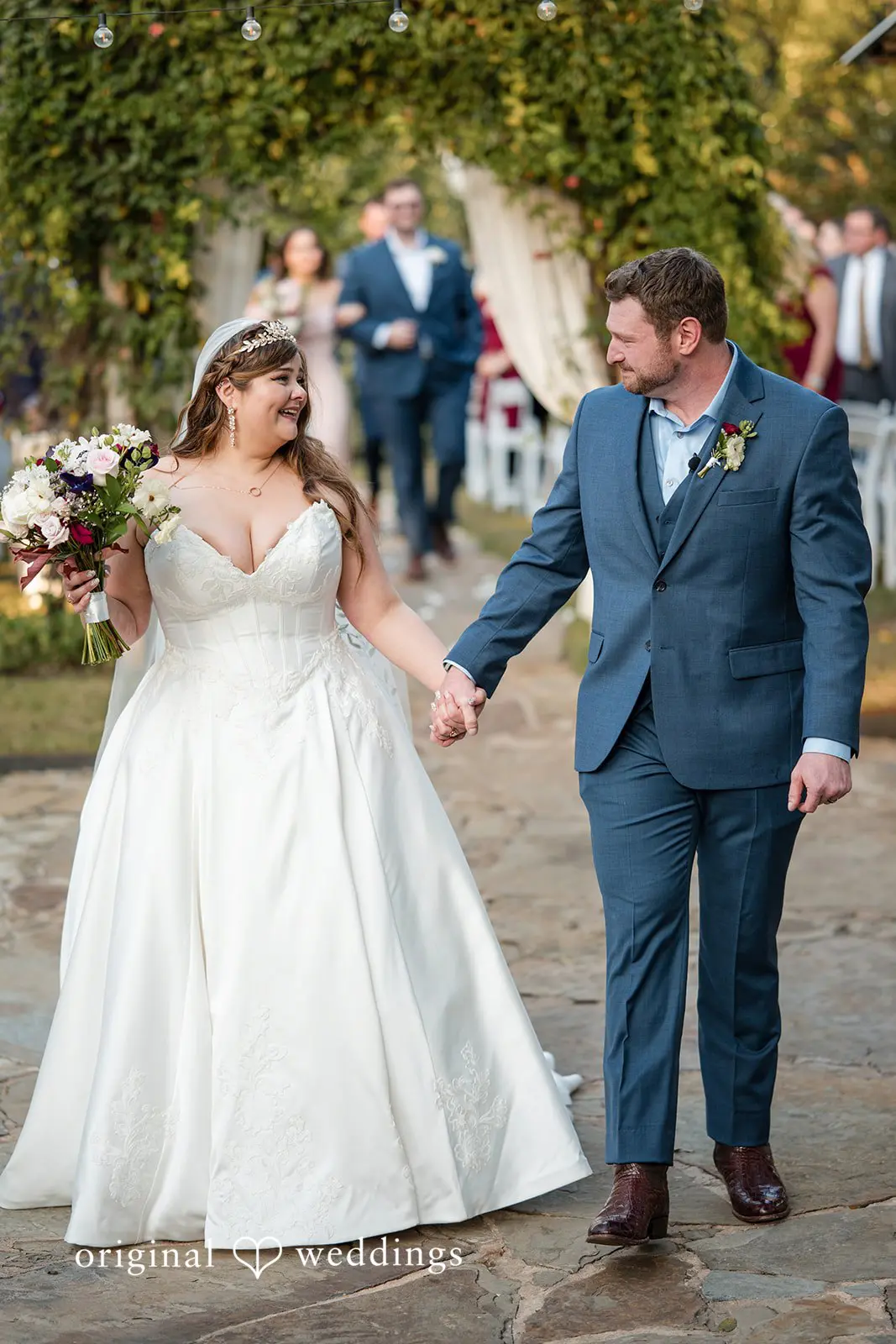 Ashley + David A beautiful portrait of the bride and groom after their wedding ceremony
