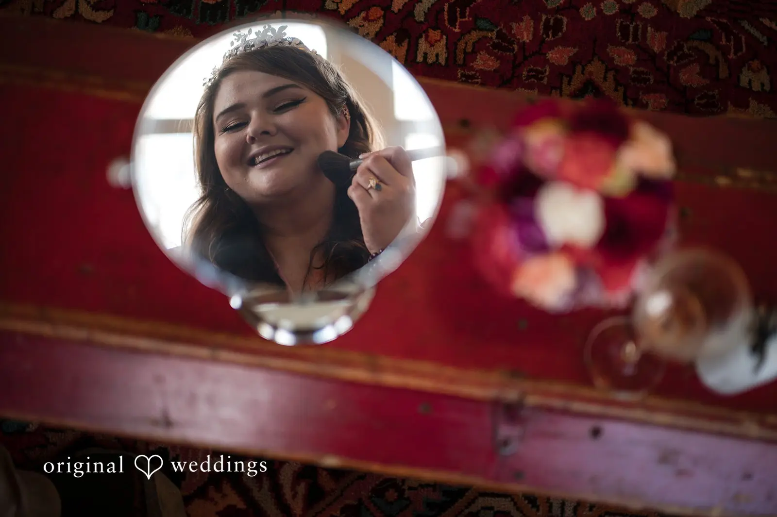 Ashley + David A stylish shot from the getting-ready moment at Hummingbird House