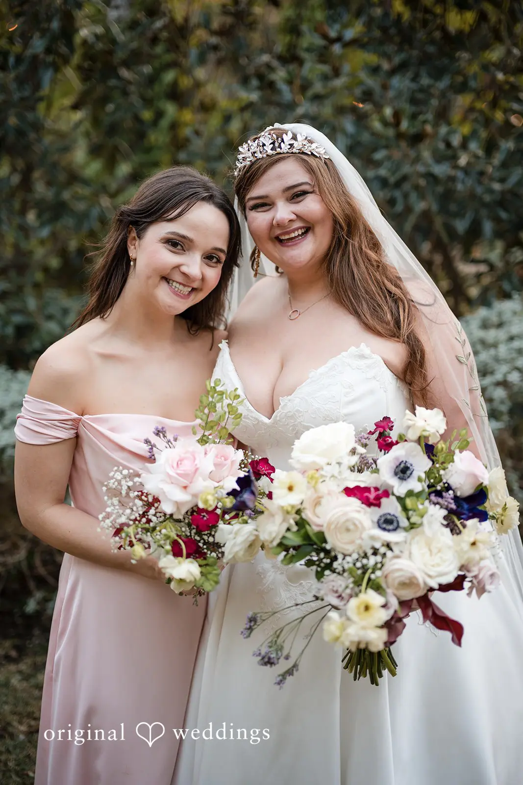 Ashley + David A portrait of the bride with her bridal party