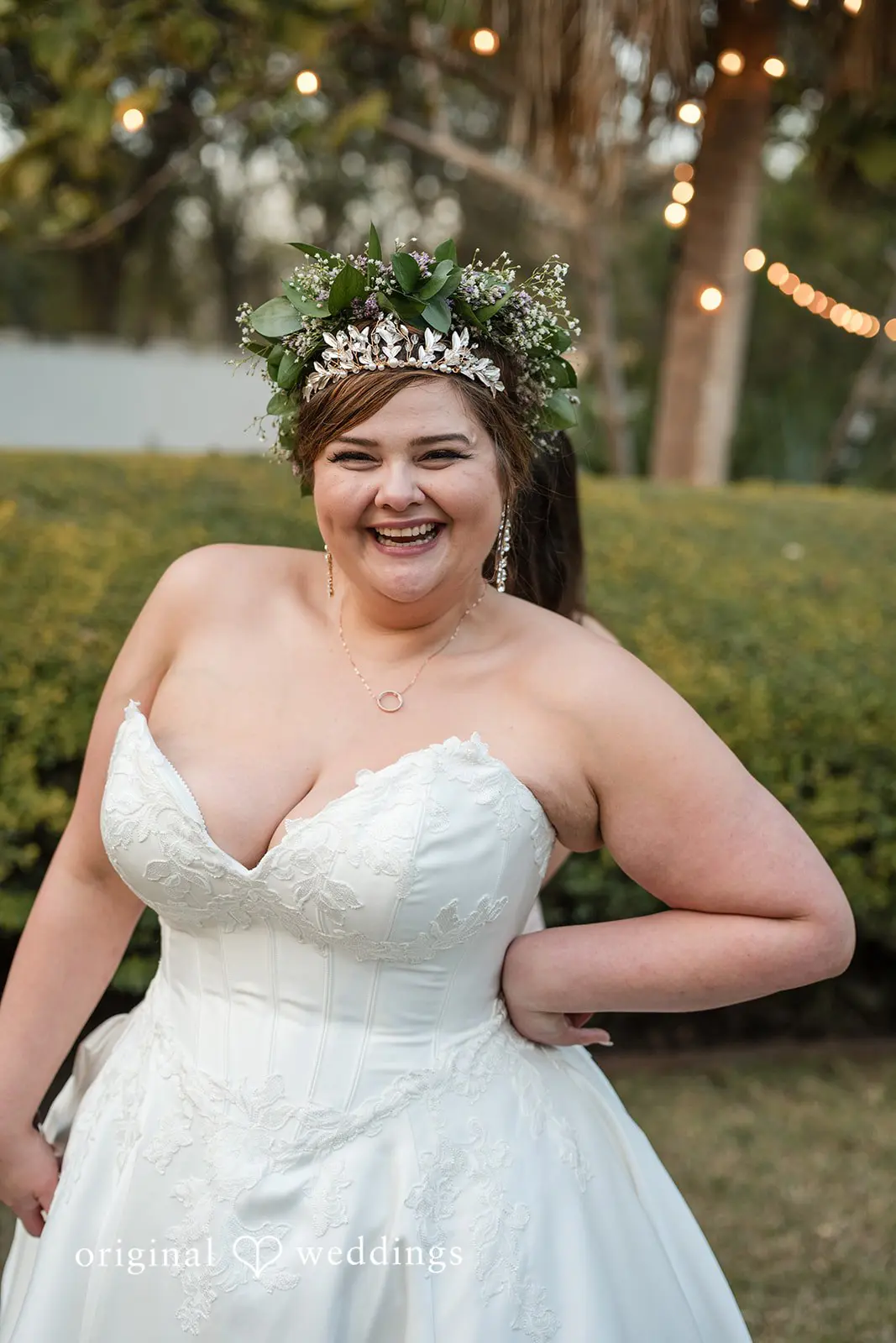 Ashley + David A stunning happy portrait of the bride after the wedding ceremony