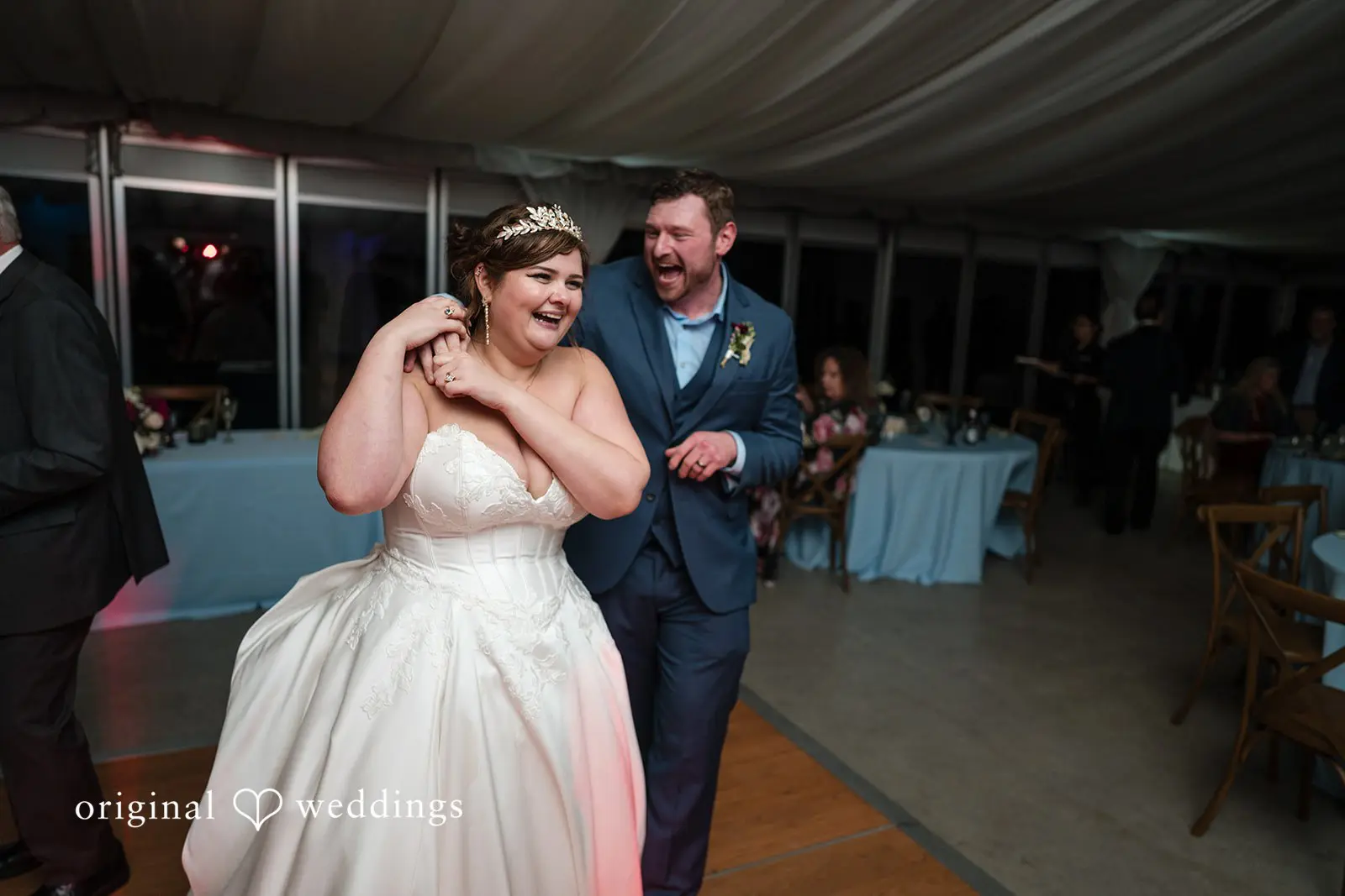 Ashley + David A happy couple at their wedding reception