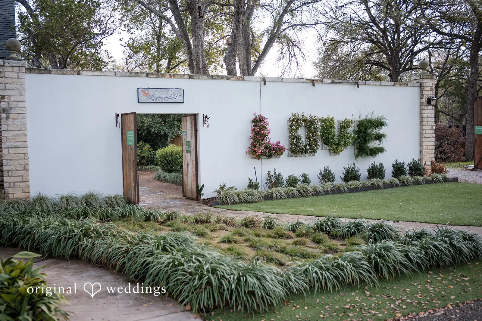 Ashley + David The beautiful outdoor area of Hummingbird House