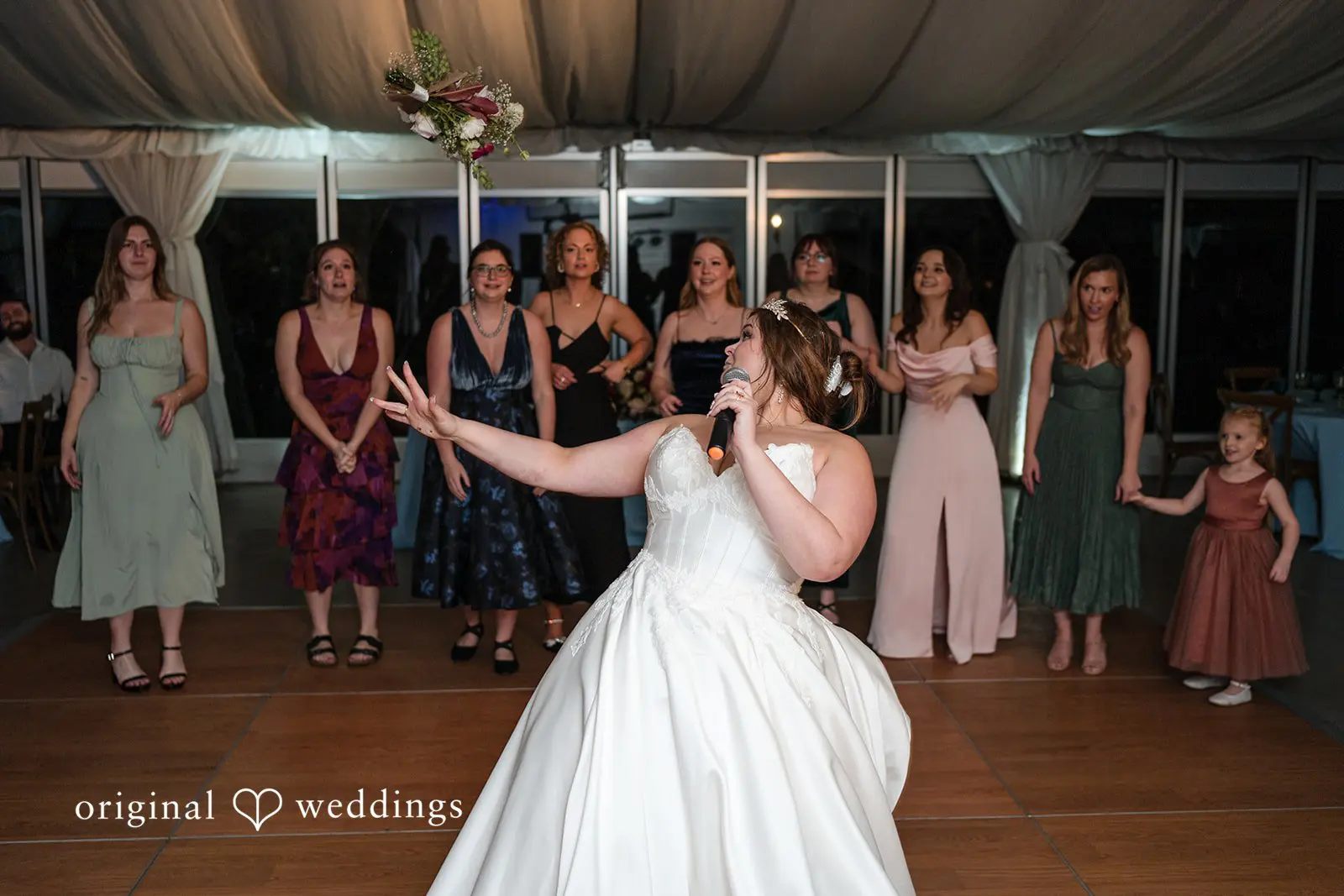 Ashley + David Fun time with bride and her wedding party at the wedding reception