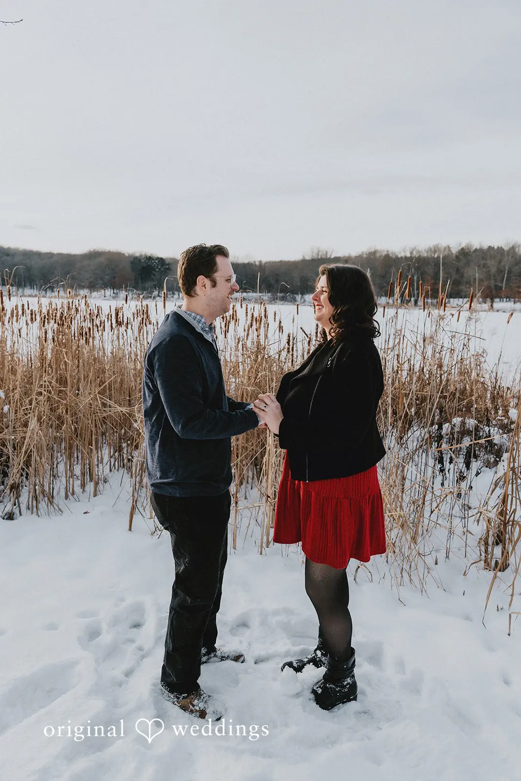A heartfelt time between the couple at Independence Oaks County Park