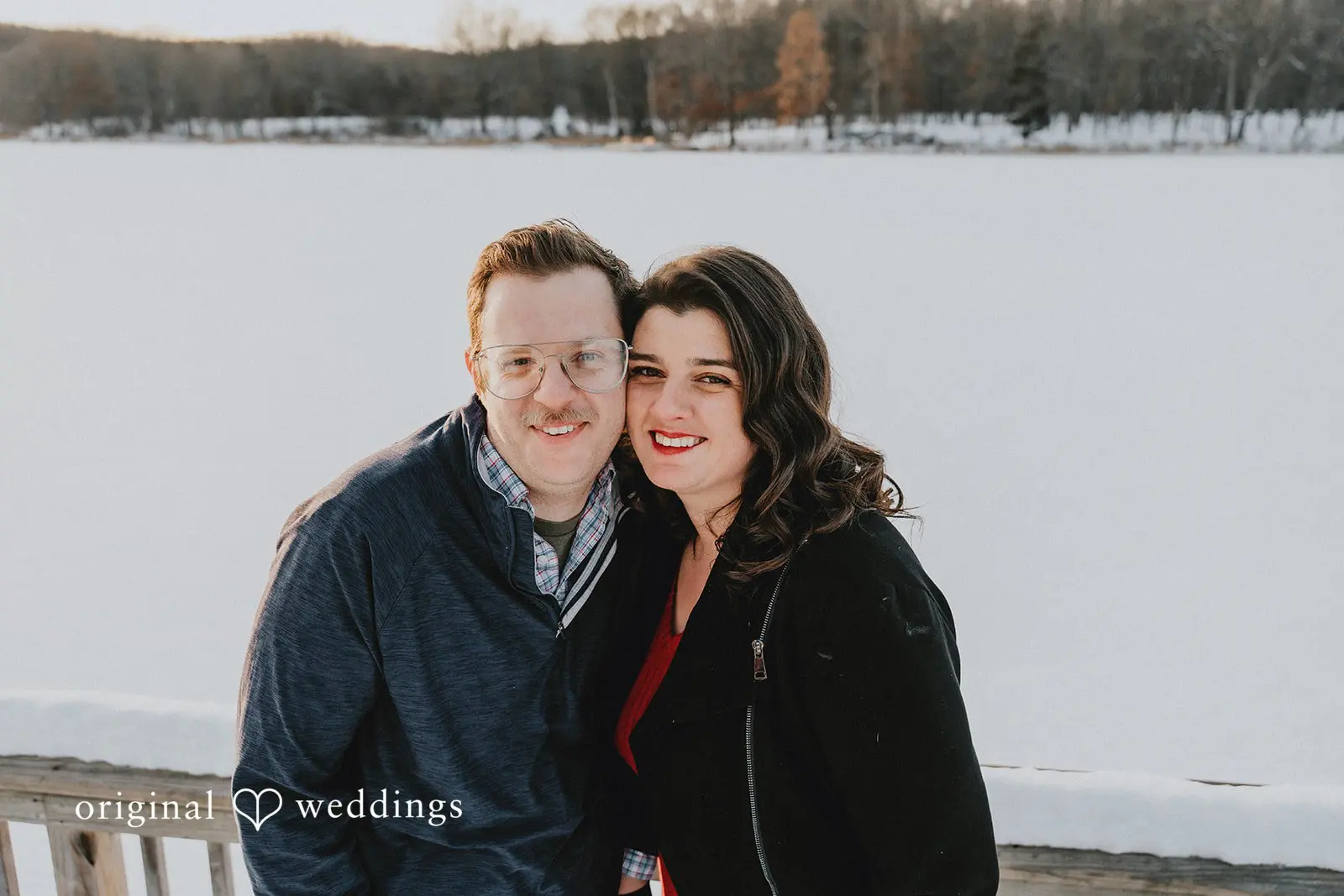 A beautiful portrait of the couple at Independence Oaks