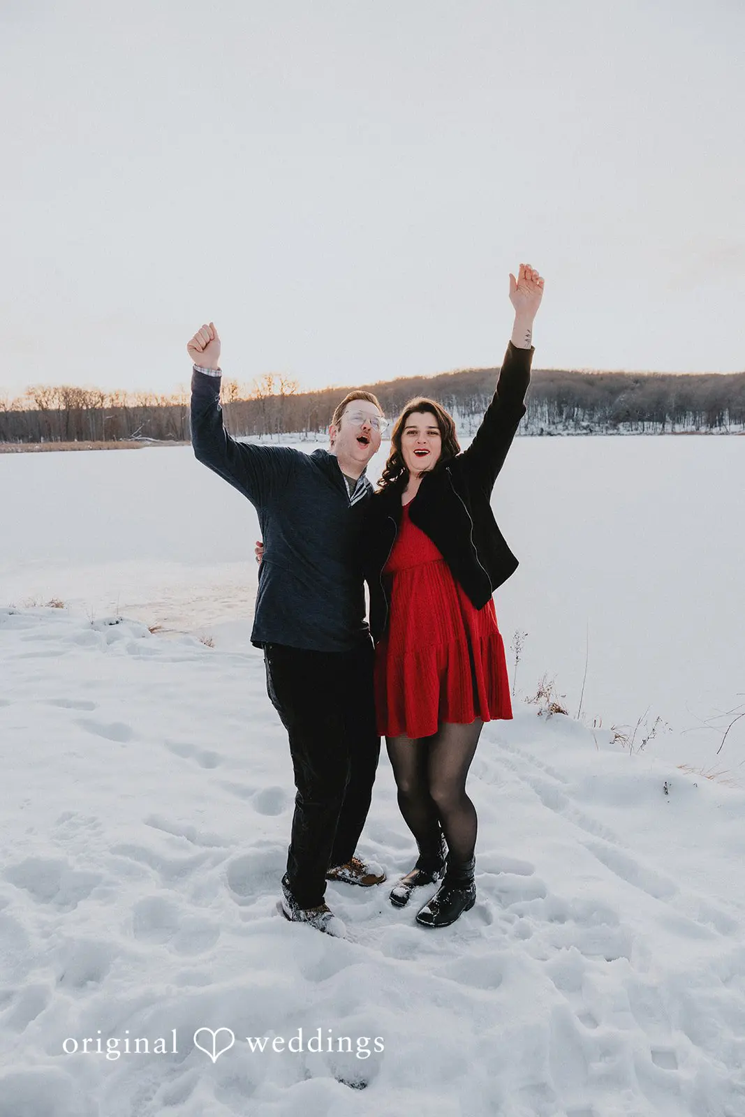 A happy couple at the Independence Oaks County Park
