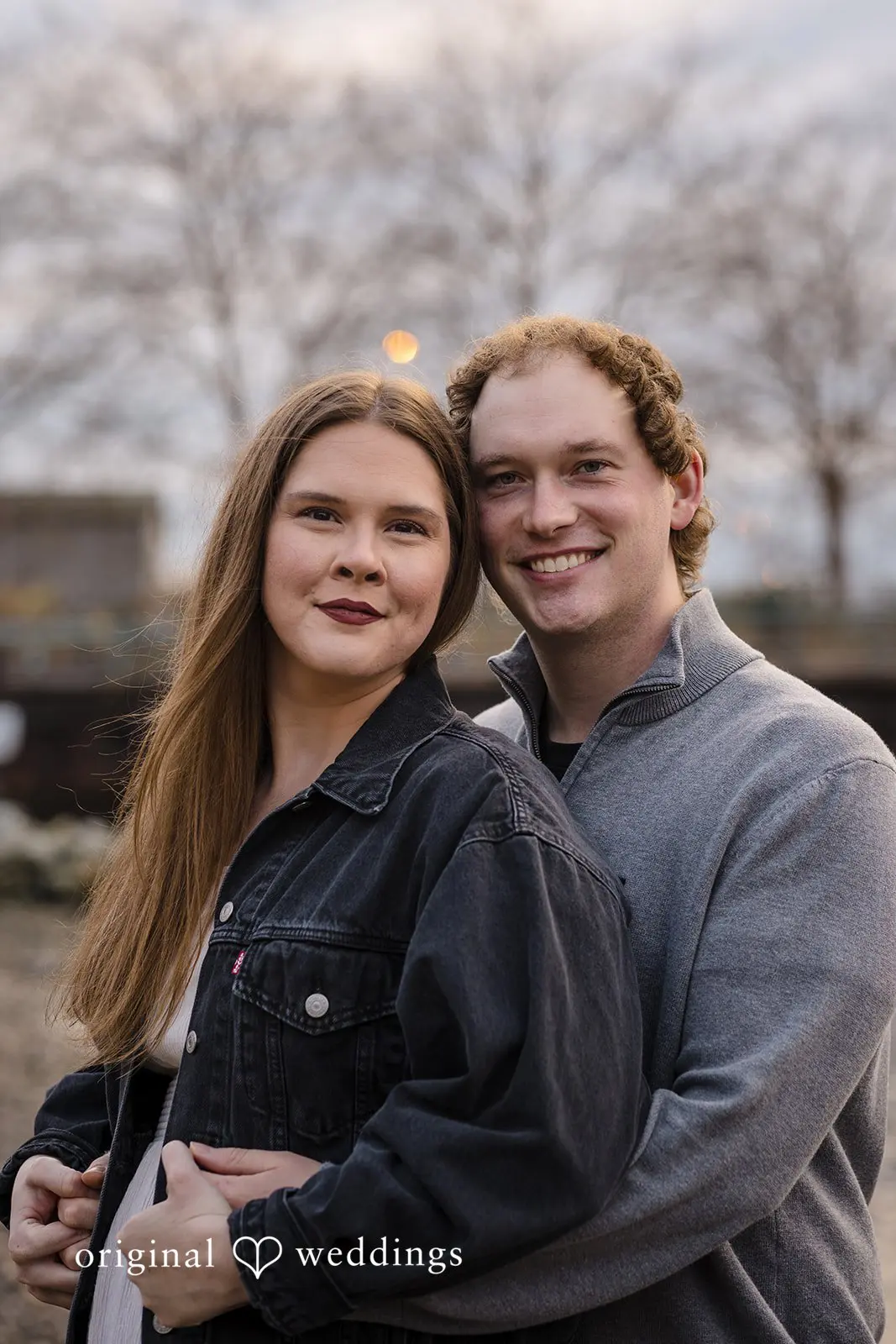 A stunning portrait of the couple at Old Town Issaquah