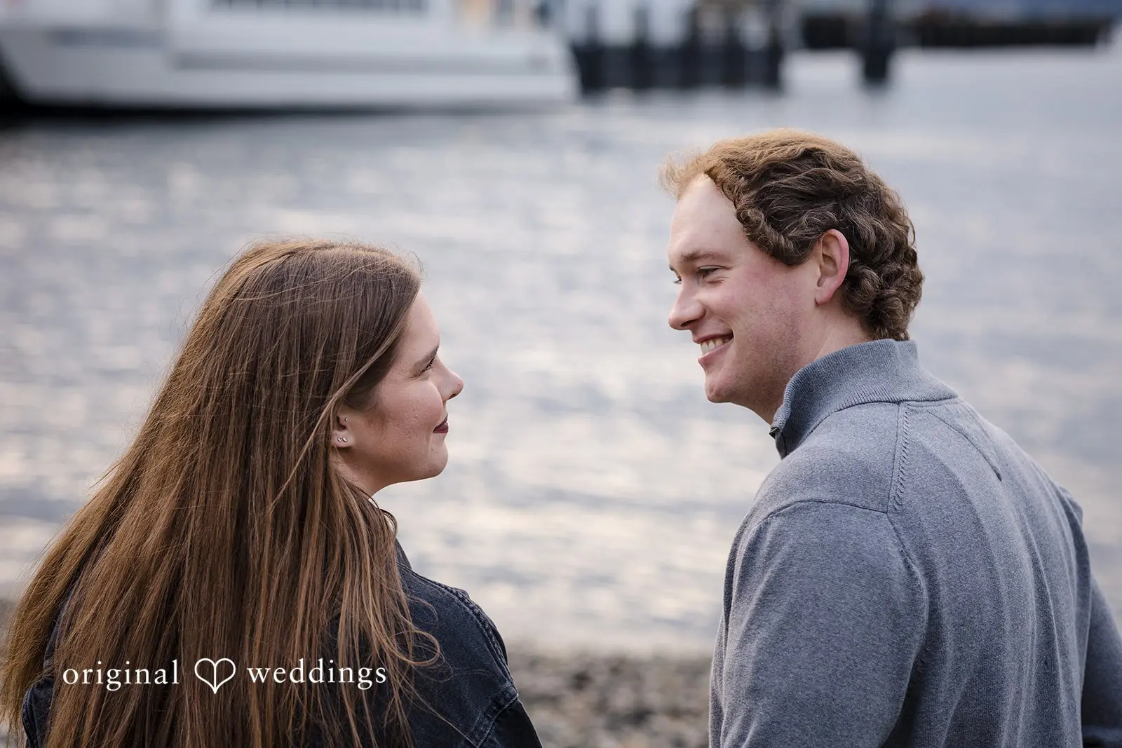 A happy portrait of the couple