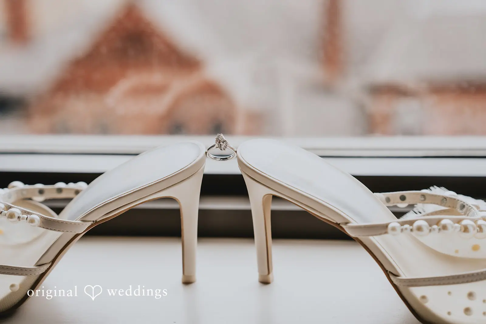 Hayden + Abby The bride’s shoes and wedding ring photographed beautifully before the ceremony.