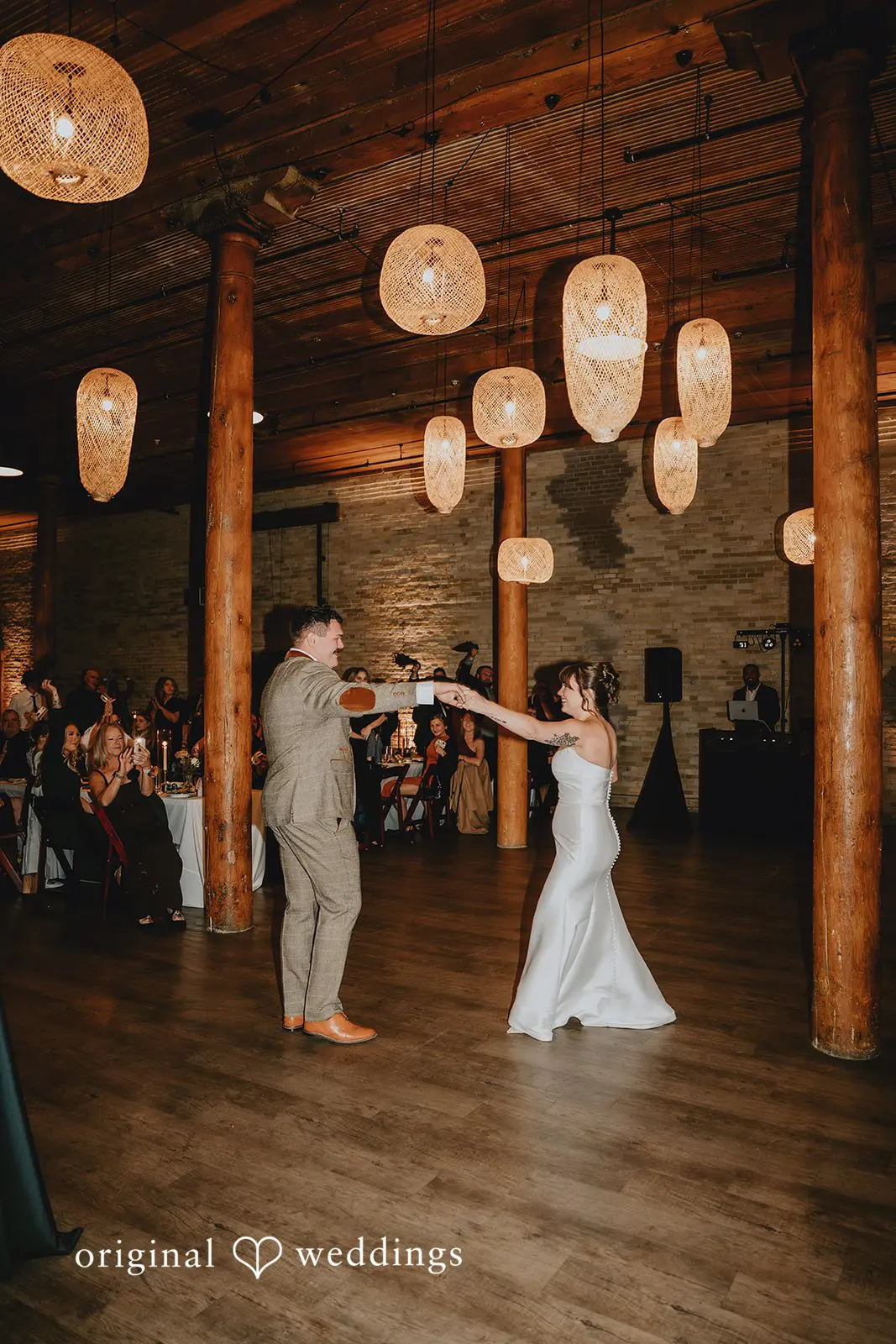 Hayden + Abby Bride and groom having their first dance at Pritzlaff Events reception