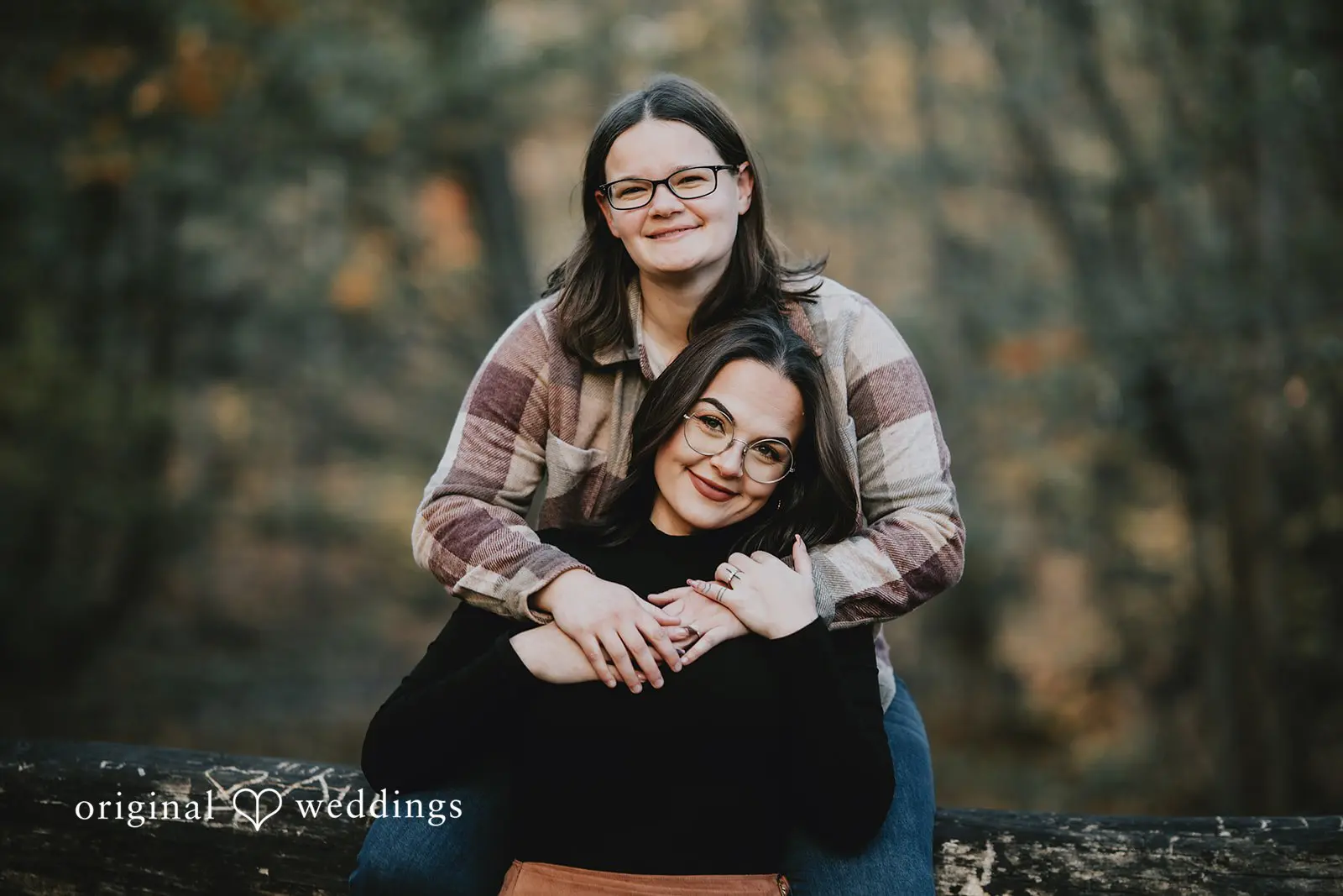 A beautiful portrait of Alexis and Molly at Prospect Park