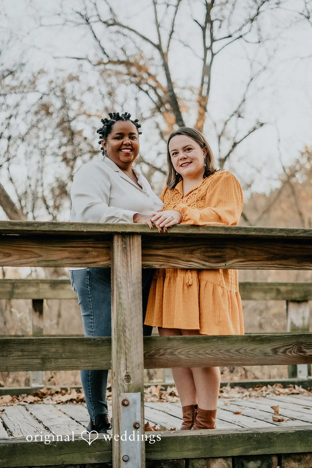 Our St. Louis wedding photographer captured a stunning portrait of the couple at Queeny Park's trail