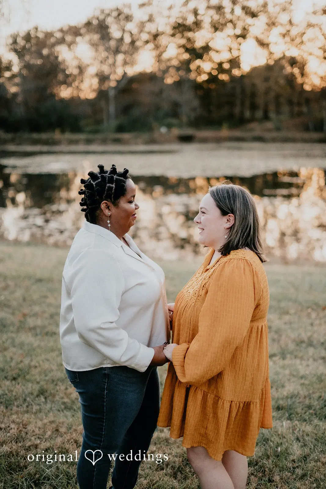 A heart-to-heart portrait of the couple at Queeny Park