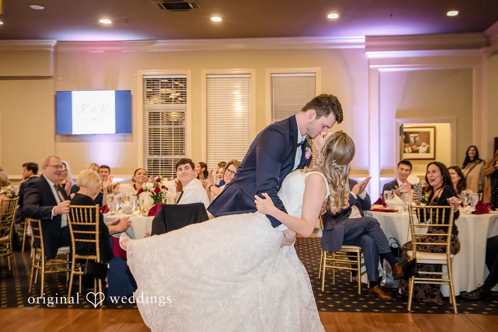 The couple’s romantic dance at their wedding reception