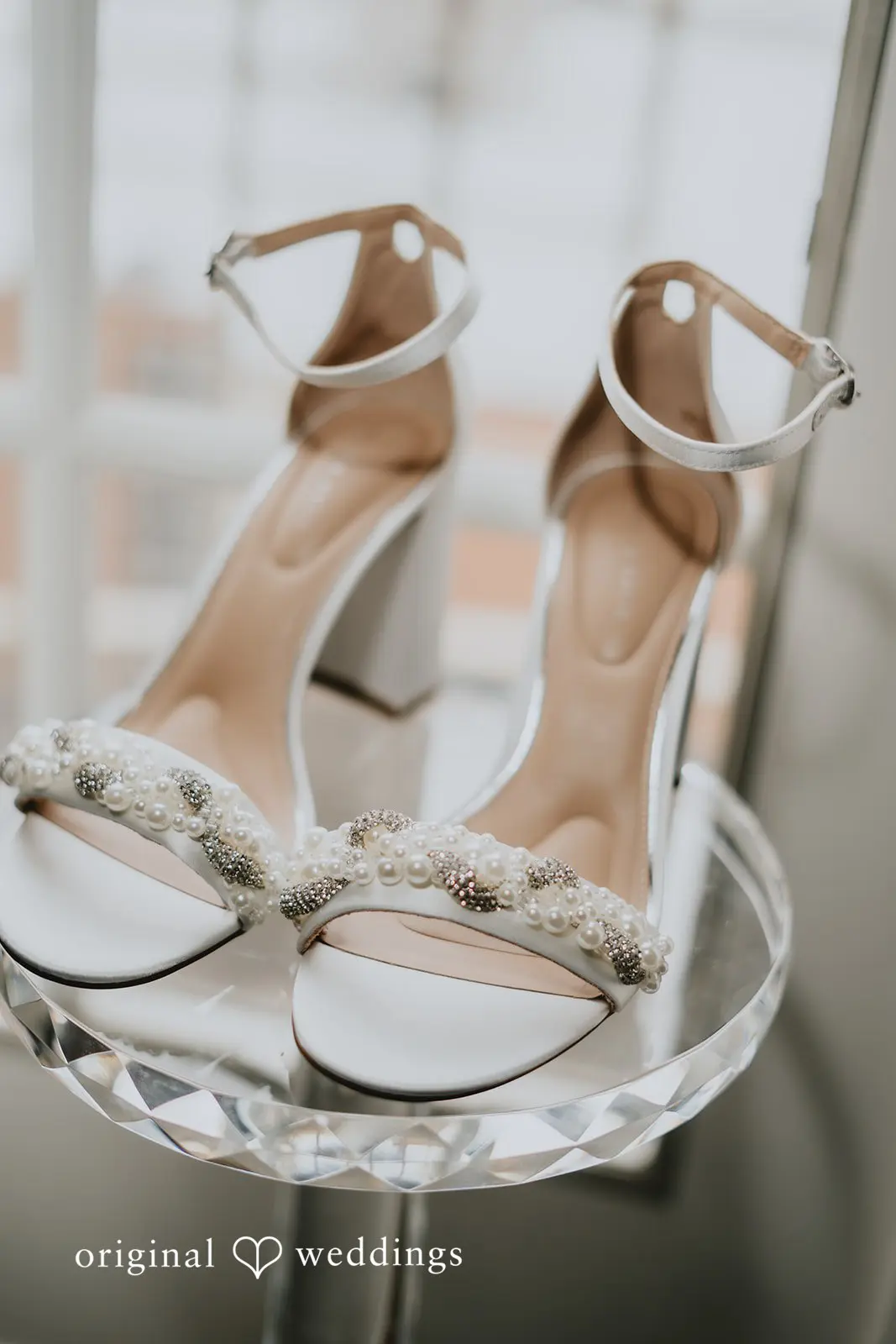 A stunning photo of the Bride's wedding shoes