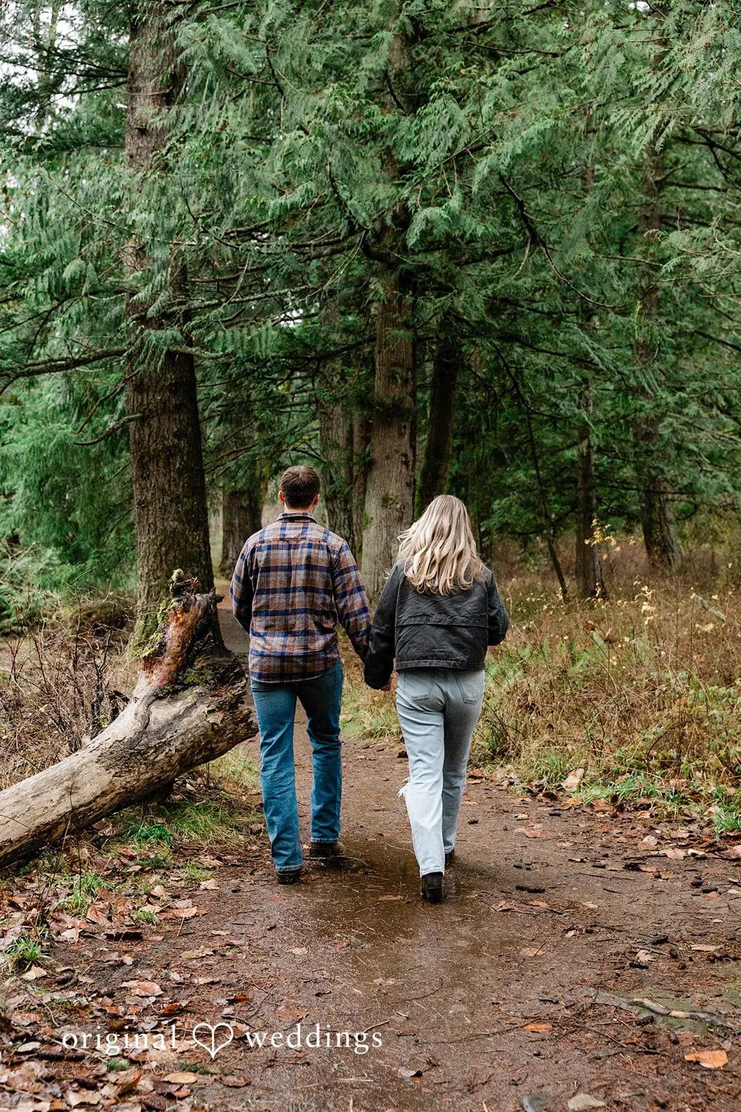 The couple taking a walk through the outdoor area of Tanner Landing Park