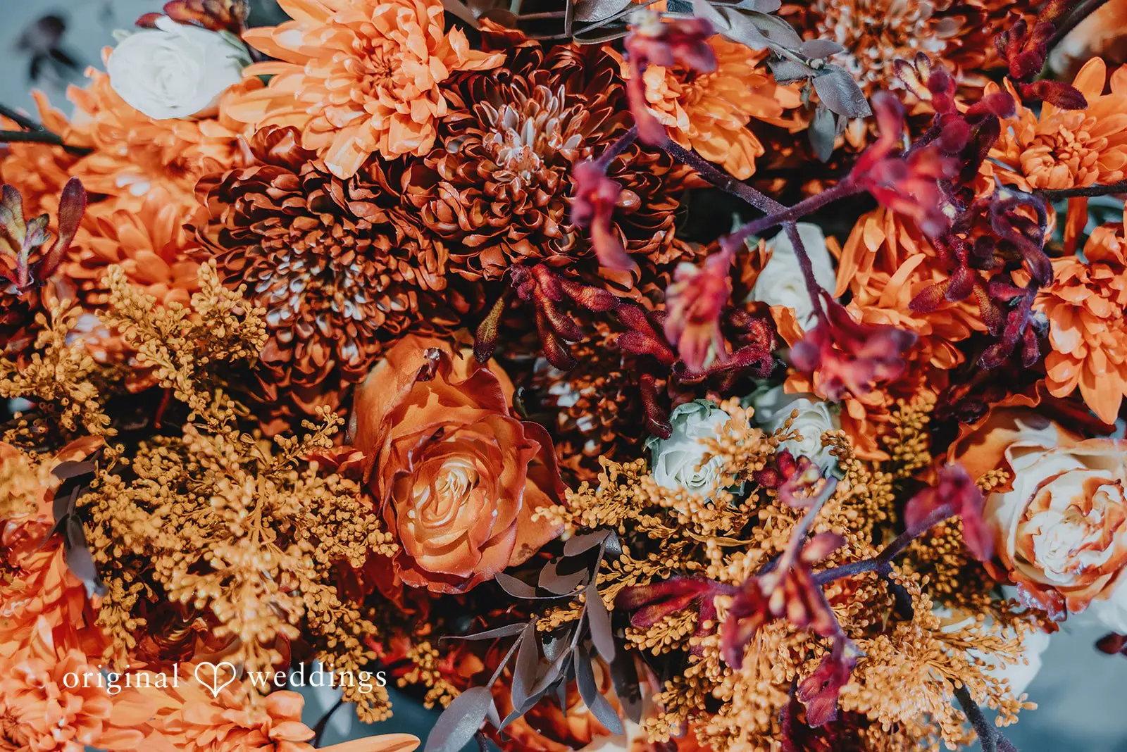 Our Portland wedding photographer captured a huge colorful flower at The Black Pearl's wedding reception