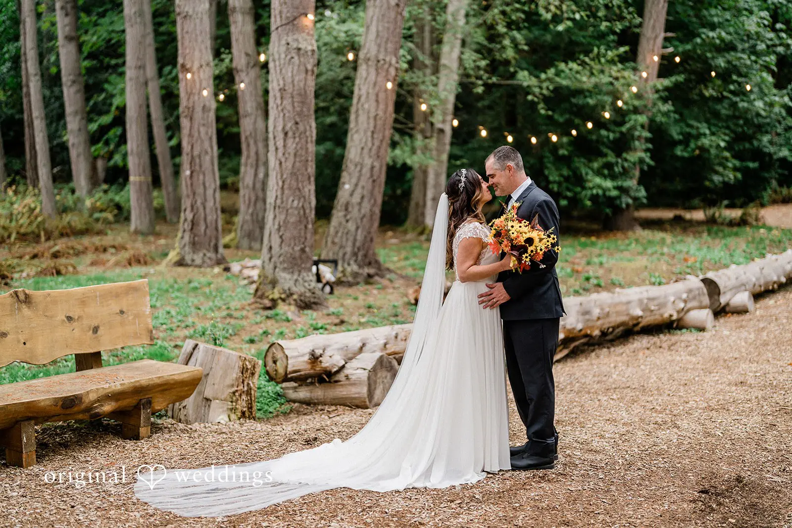 Heather + Tim Romantic picture of couple at Manor House