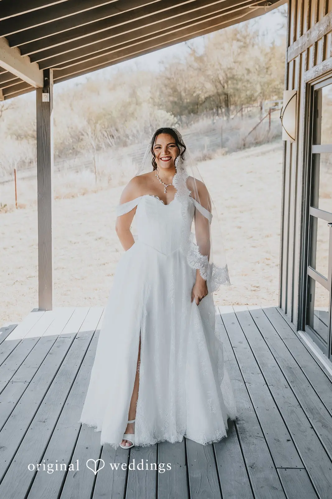 A stunning portrait of the bride at Two Wishes Ranch