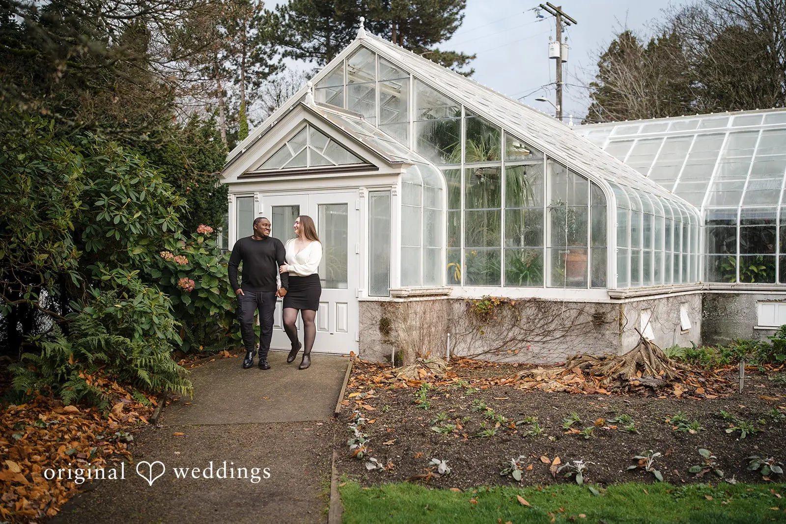 The couple at Volunteer Park's outdoor area