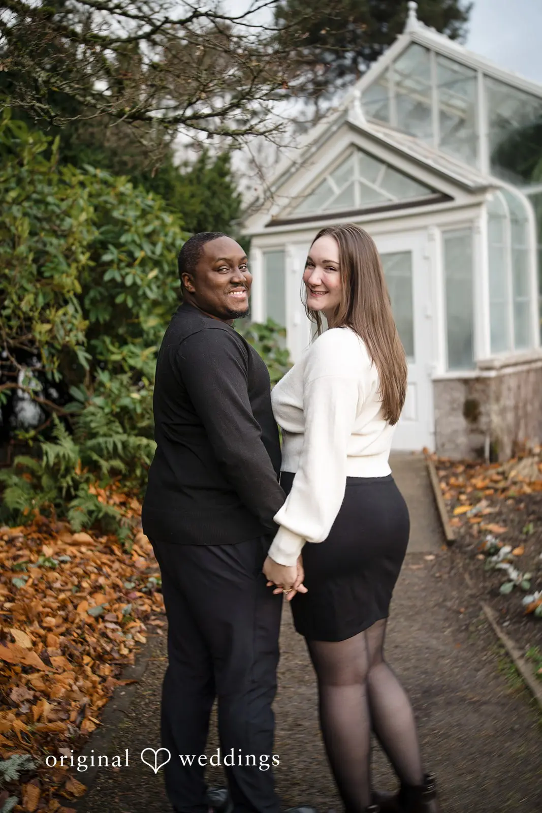 A happy portrait of the couple